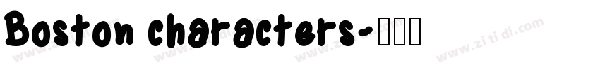 Boston characters字体转换